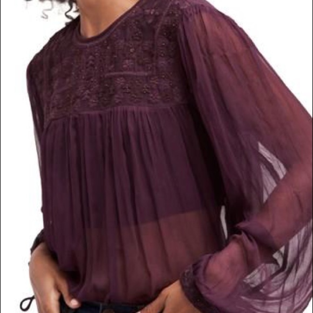 Sheer beaded FP blouse
